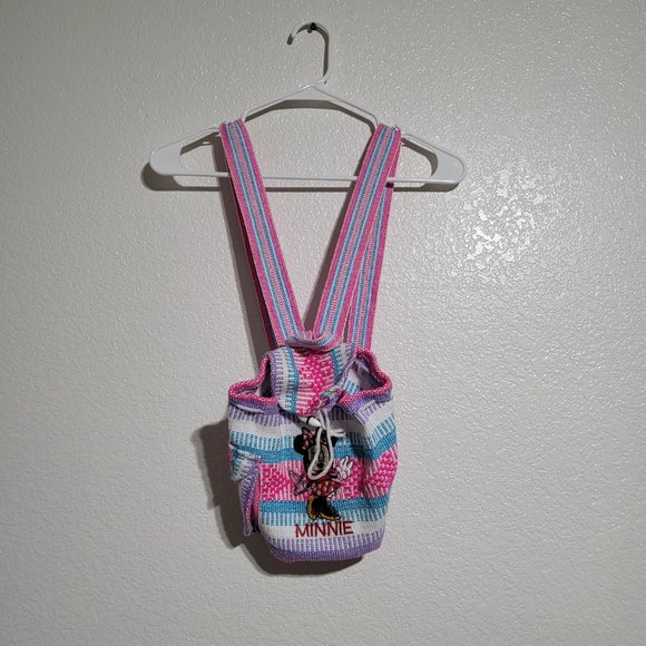 Disney Handwoven Minnie Mouse Handmade Small Backpack‎ in Pink and Blue - Picture 8 of 10